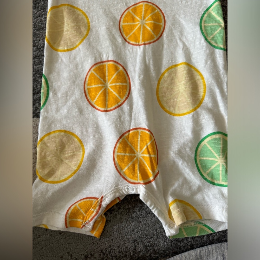 Monica + Andy organic cotton Kids Citrus Print One Piece - Picture 4 of 8